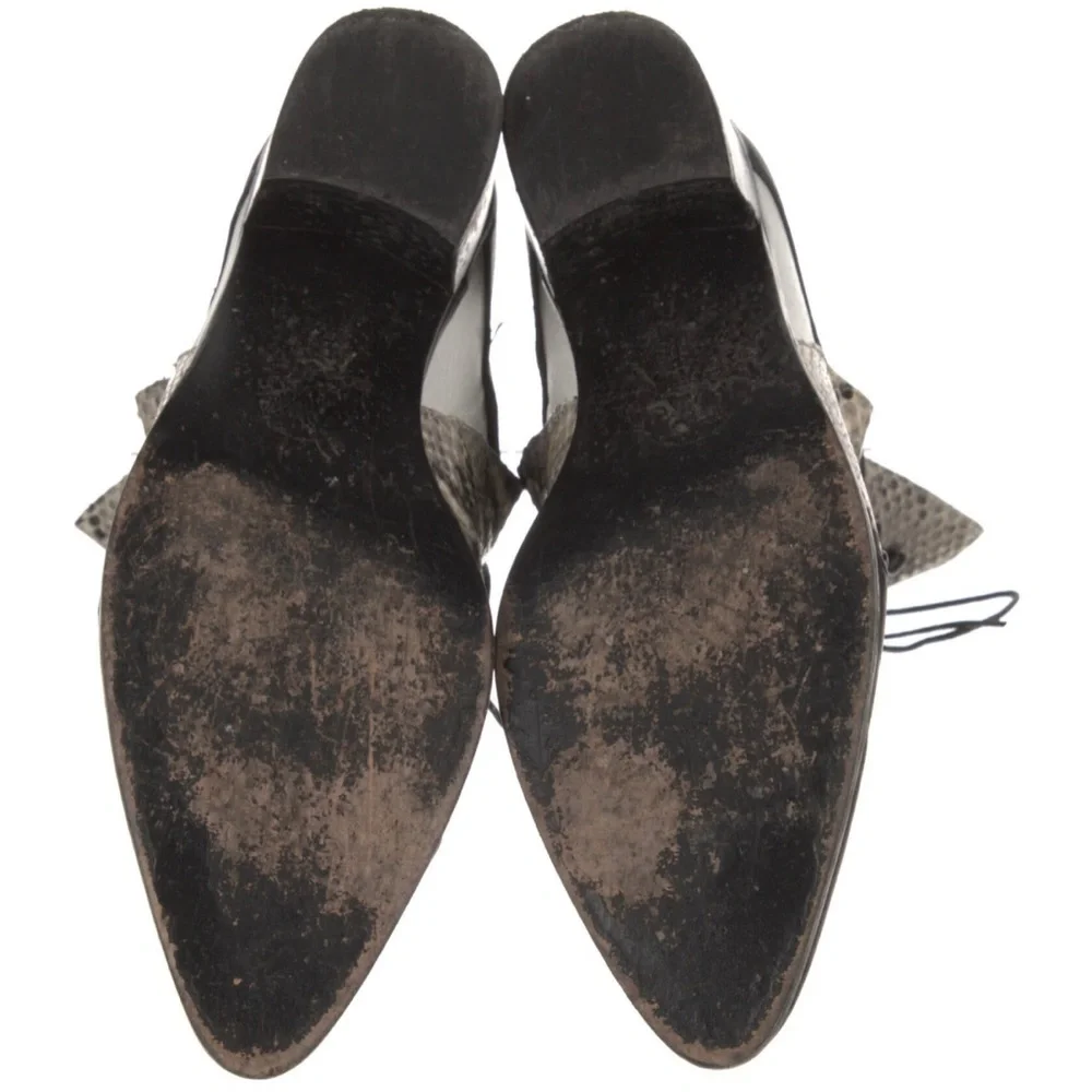 Modern Vice lace up snake print leather ankle boots